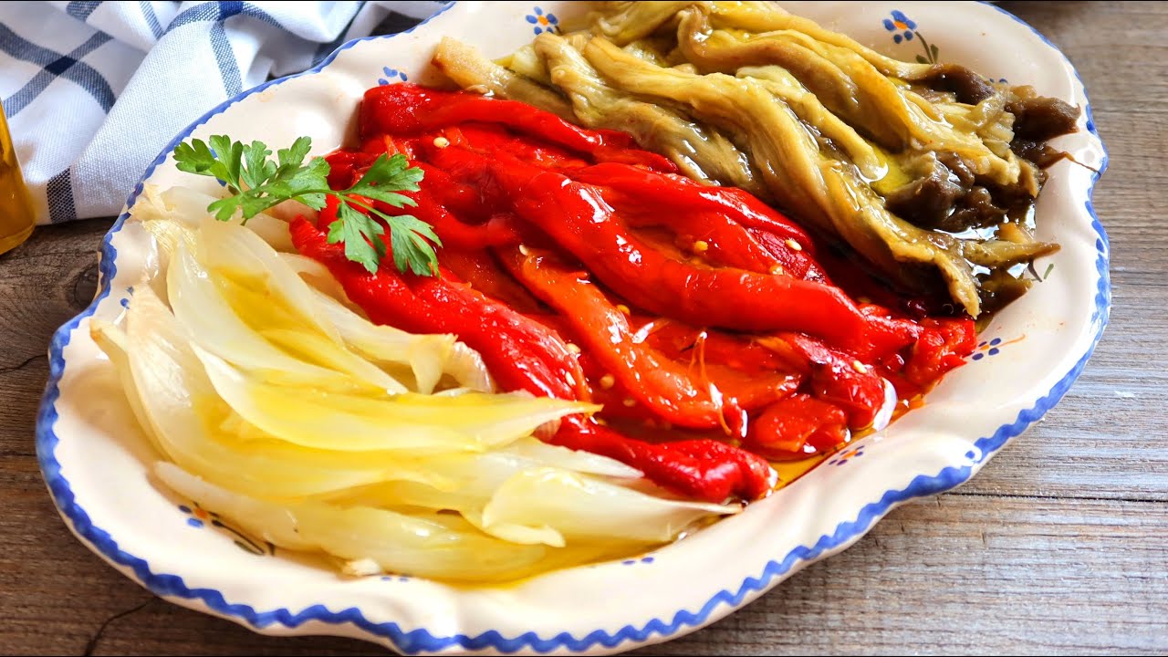 ensalada de pimientos y berenjenas asados murciana