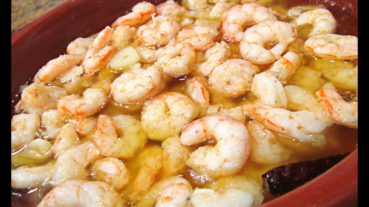 gambas congeladas al ajillo con vino blanco