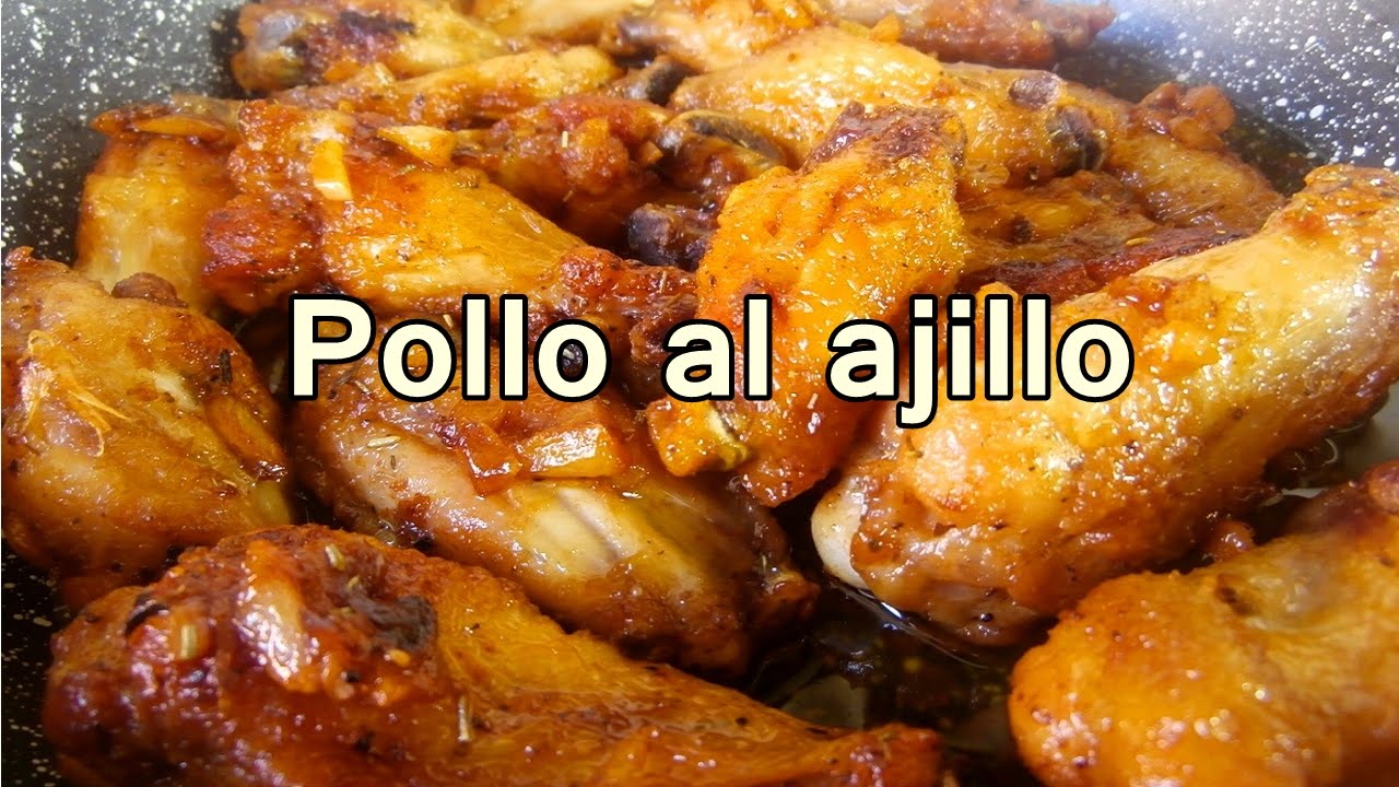 alitas de pollo al ajillo con patatas