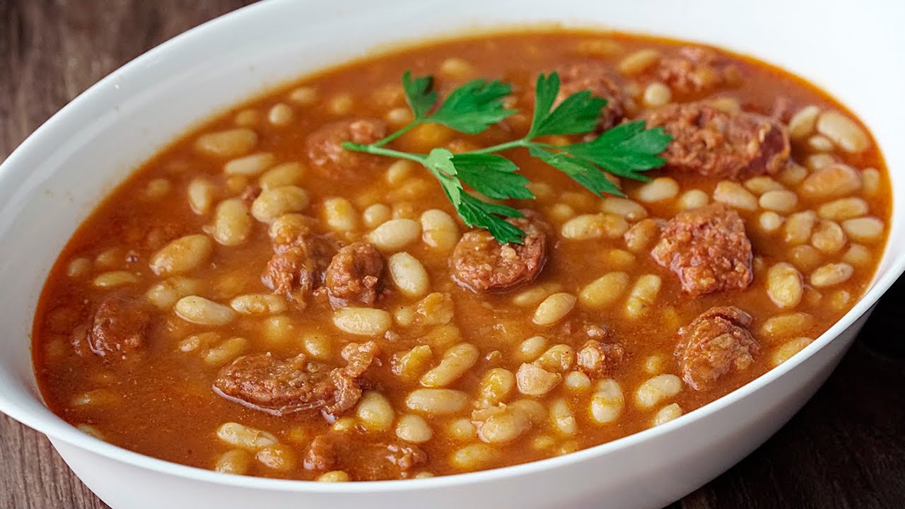 alubias blancas con chorizo olla express