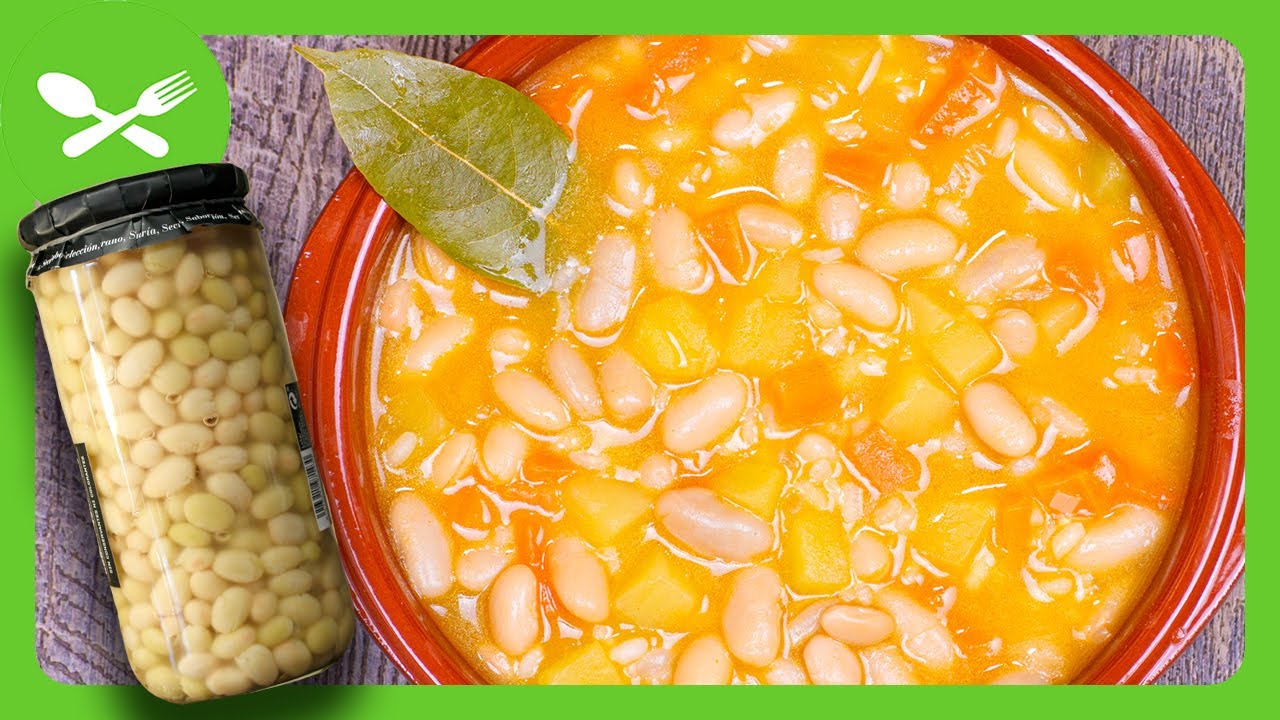 alubias rojas de bote con verduras
