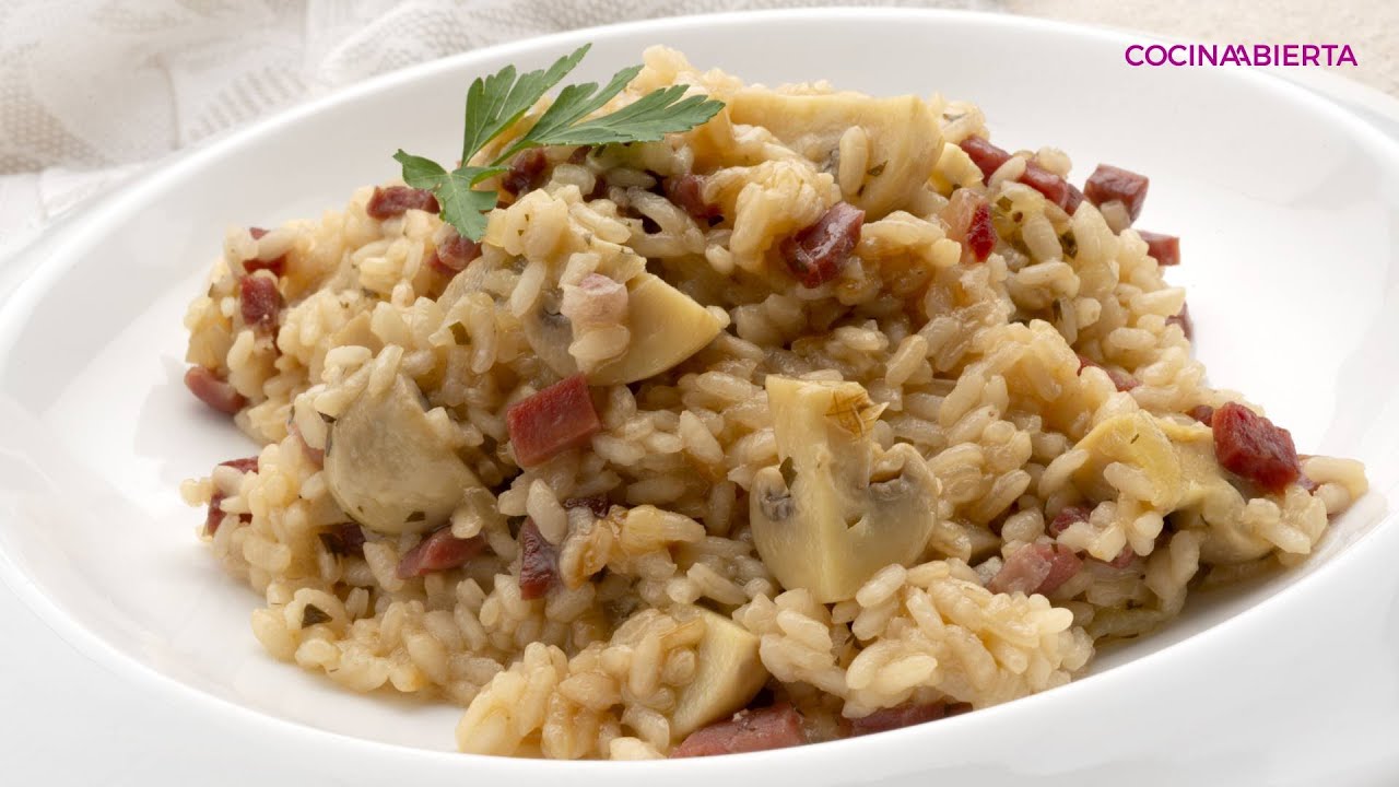 arroz con champiñones y gambas arguiñano