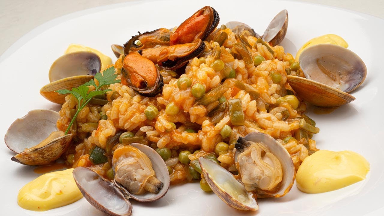 arroz con gambas y almejas arguiñano