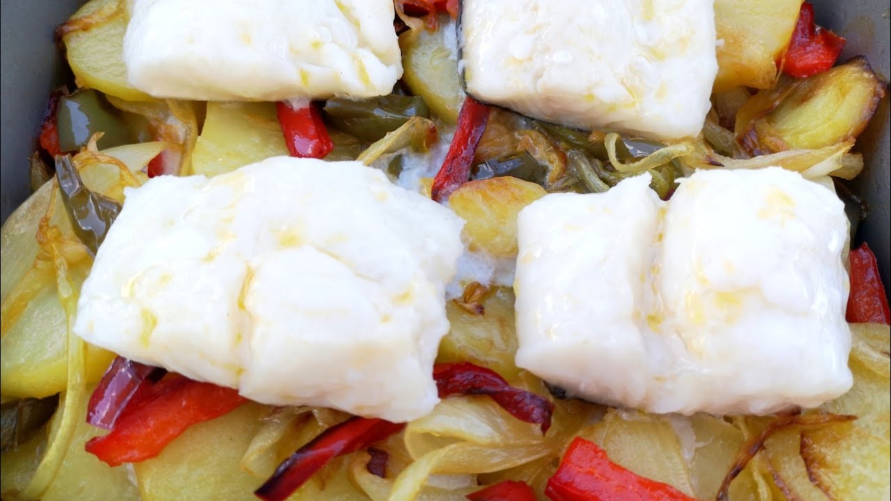 bacalao al horno con patatas a lo pobre