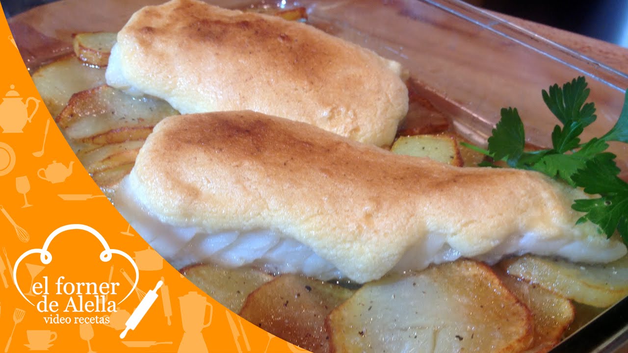 bacalao con muselina de ajo gratinado