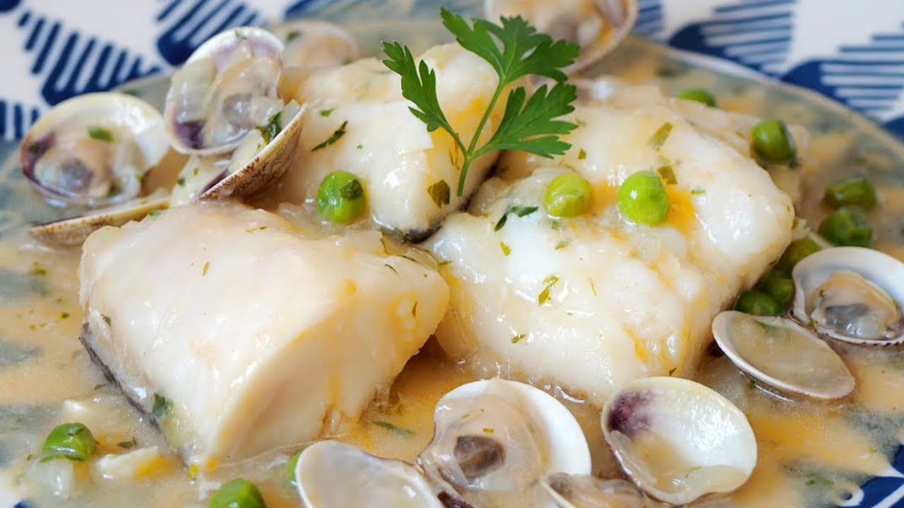 bacalao en salsa verde con almejas