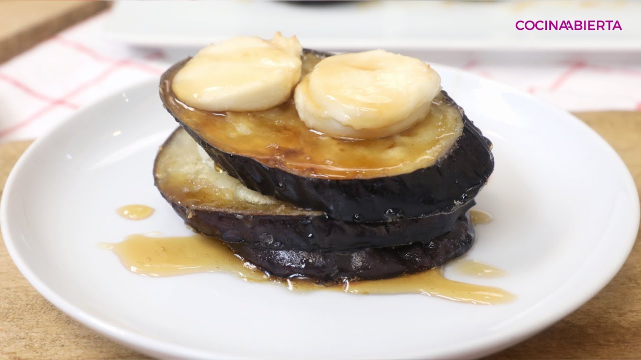 berenjenas con miel y queso de cabra