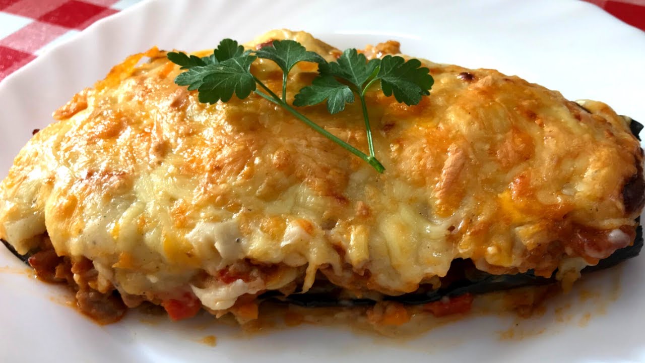 berenjenas rellenas de carne con bechamel