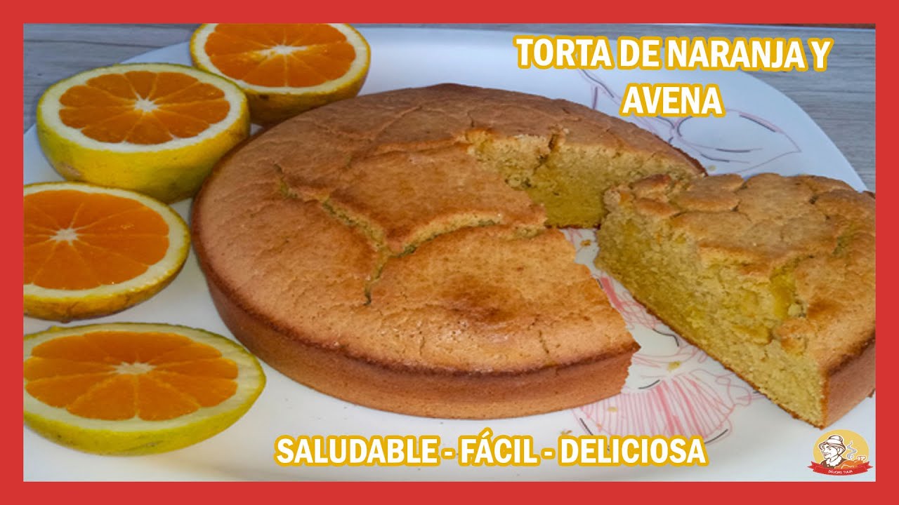 bizcocho de avena y naranja esponjoso