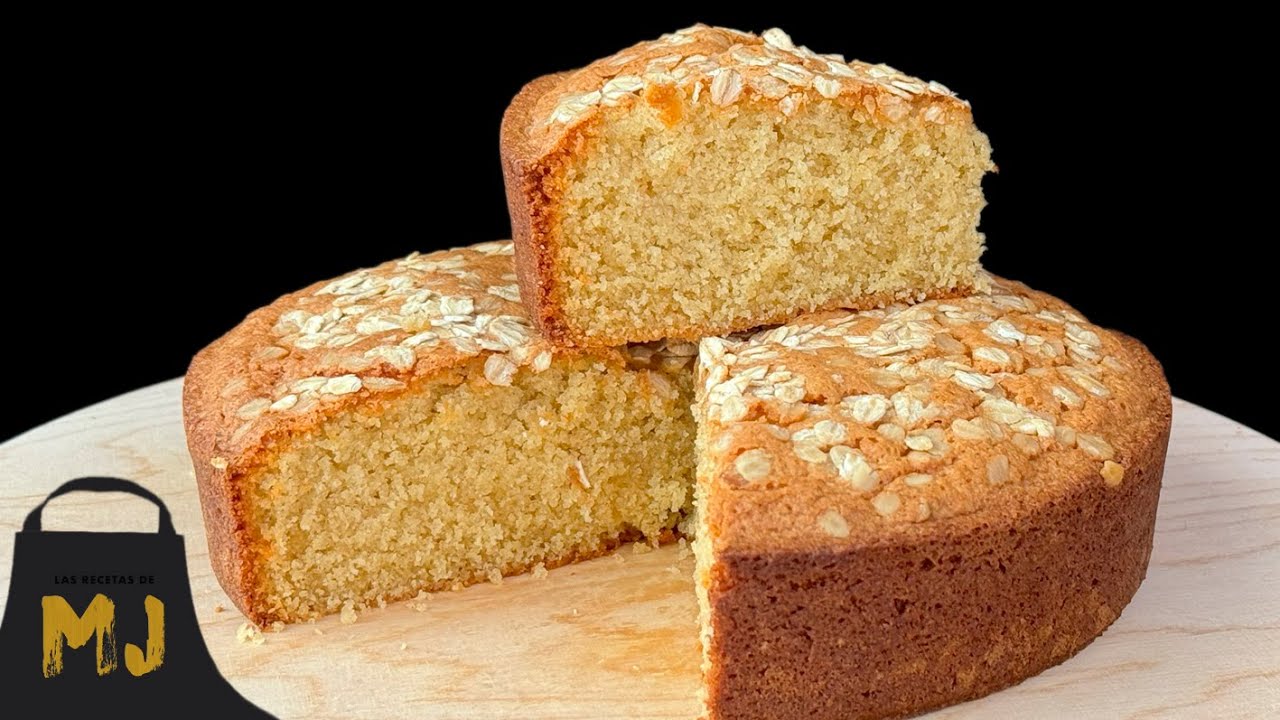 bizcocho de copos de avena y yogurt