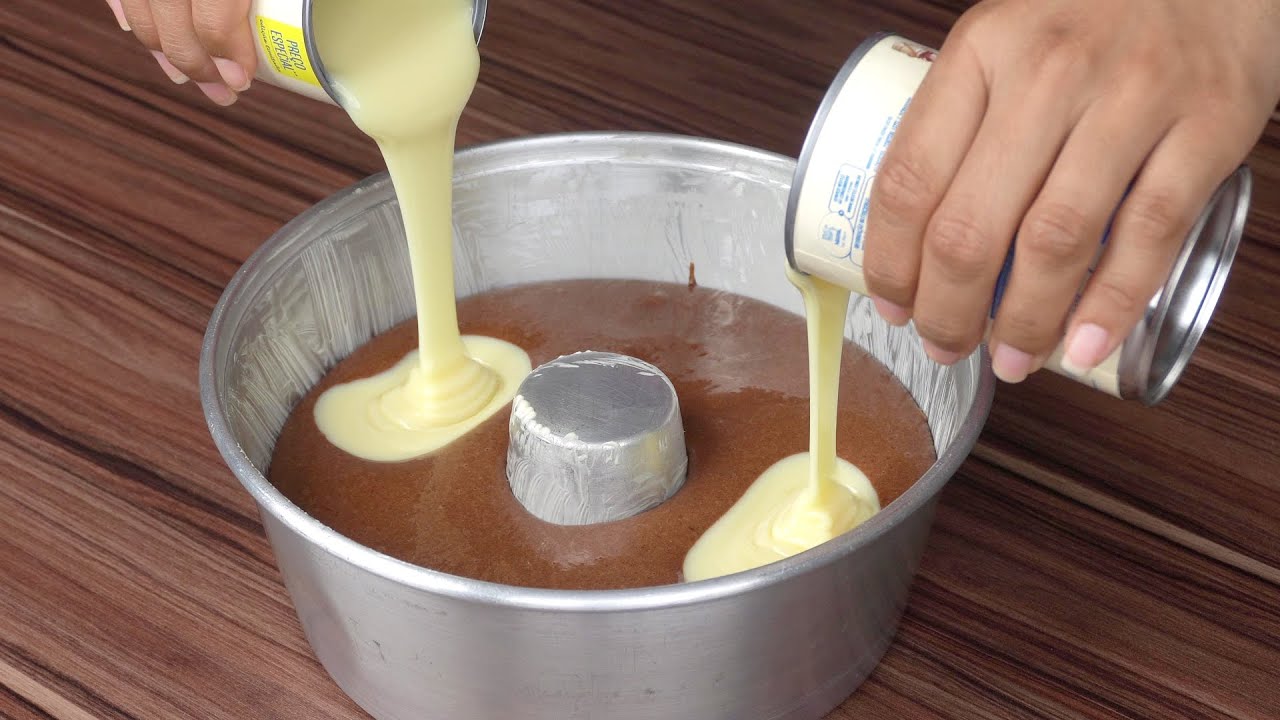 bizcocho de leche condensada y chocolate