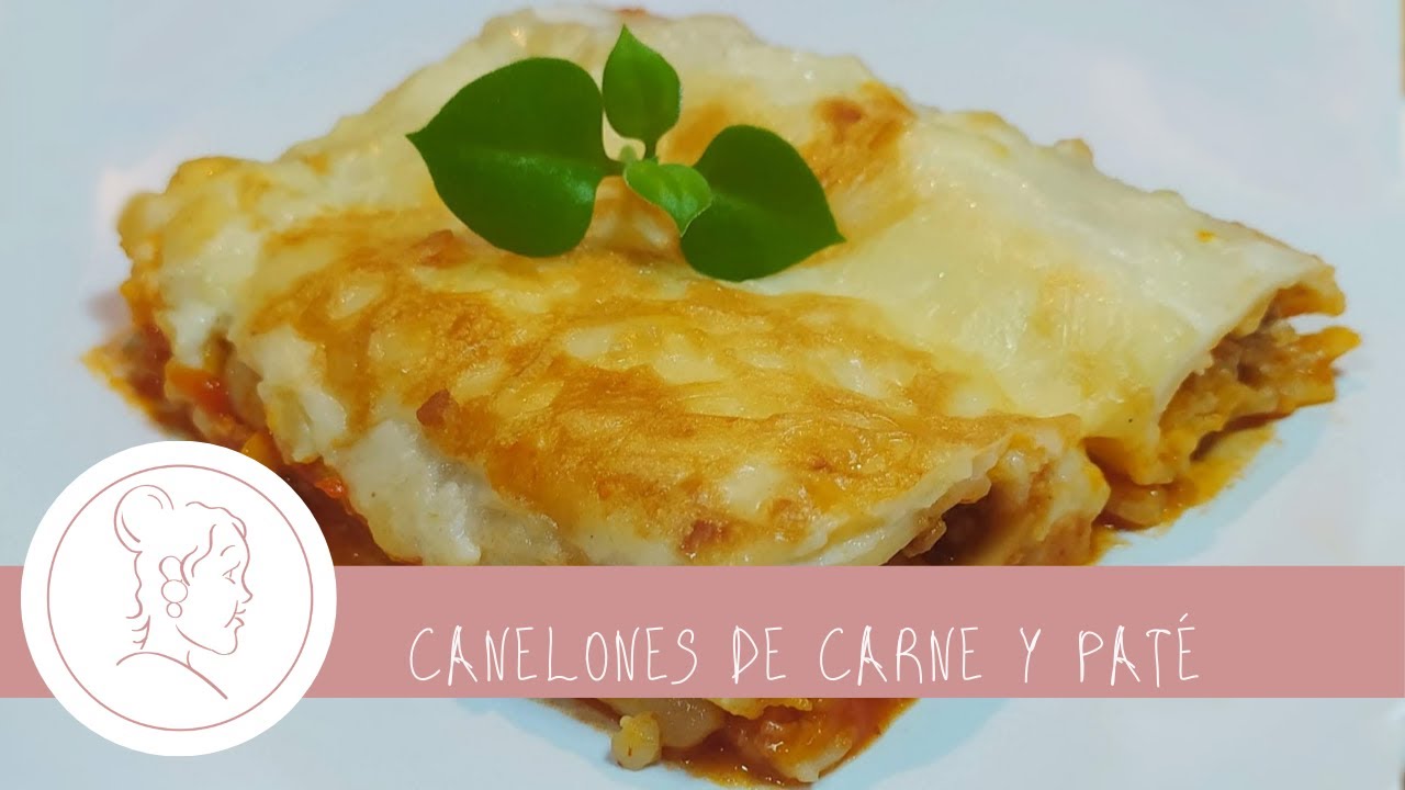 canelones de carne picada y pate