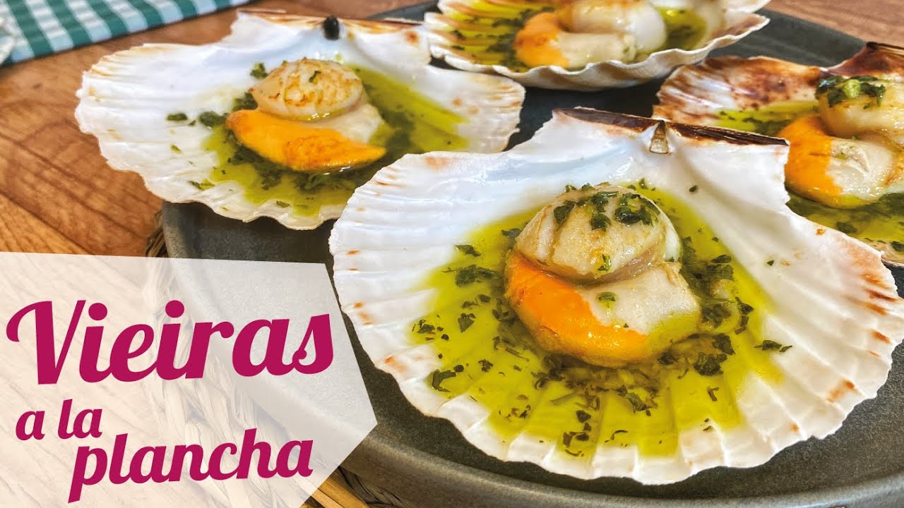 carne de vieiras a la plancha