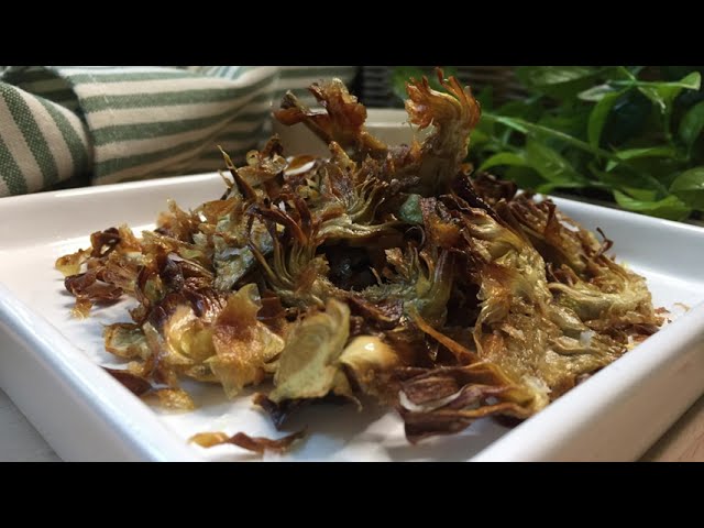 chips de alcachofa en freidora sin aceite