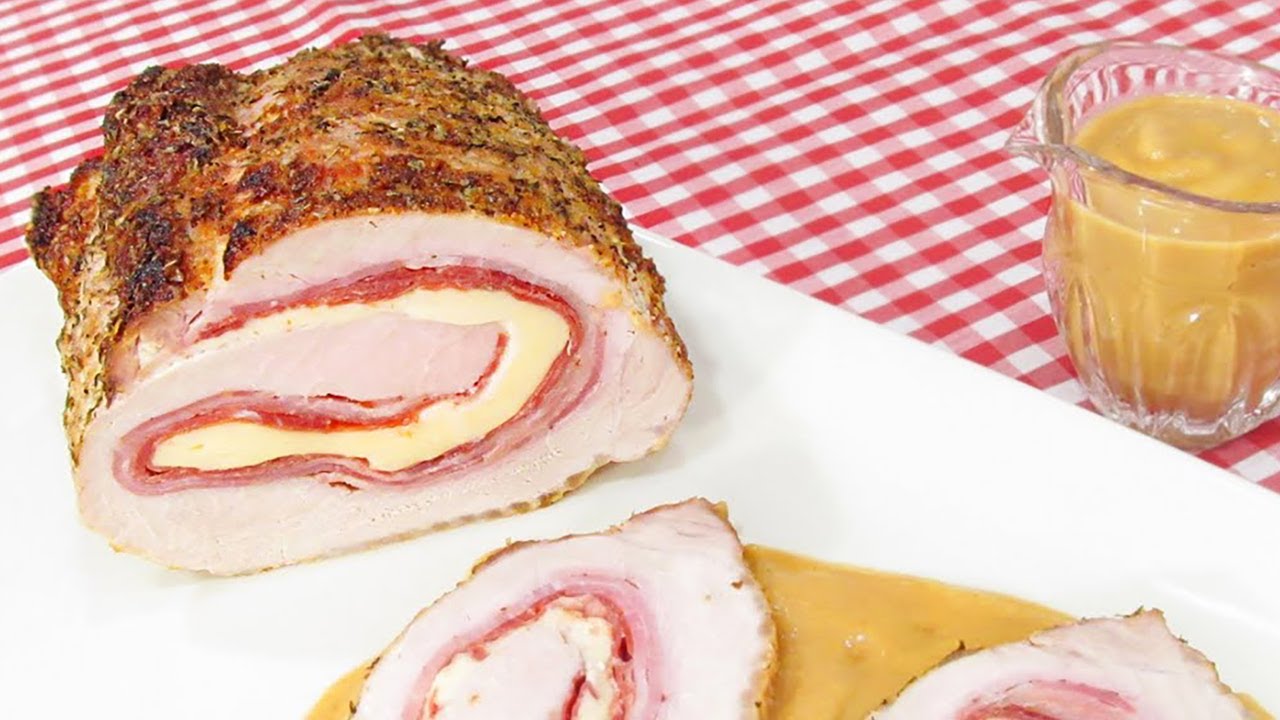 como cocinar un redondo de cerdo relleno
