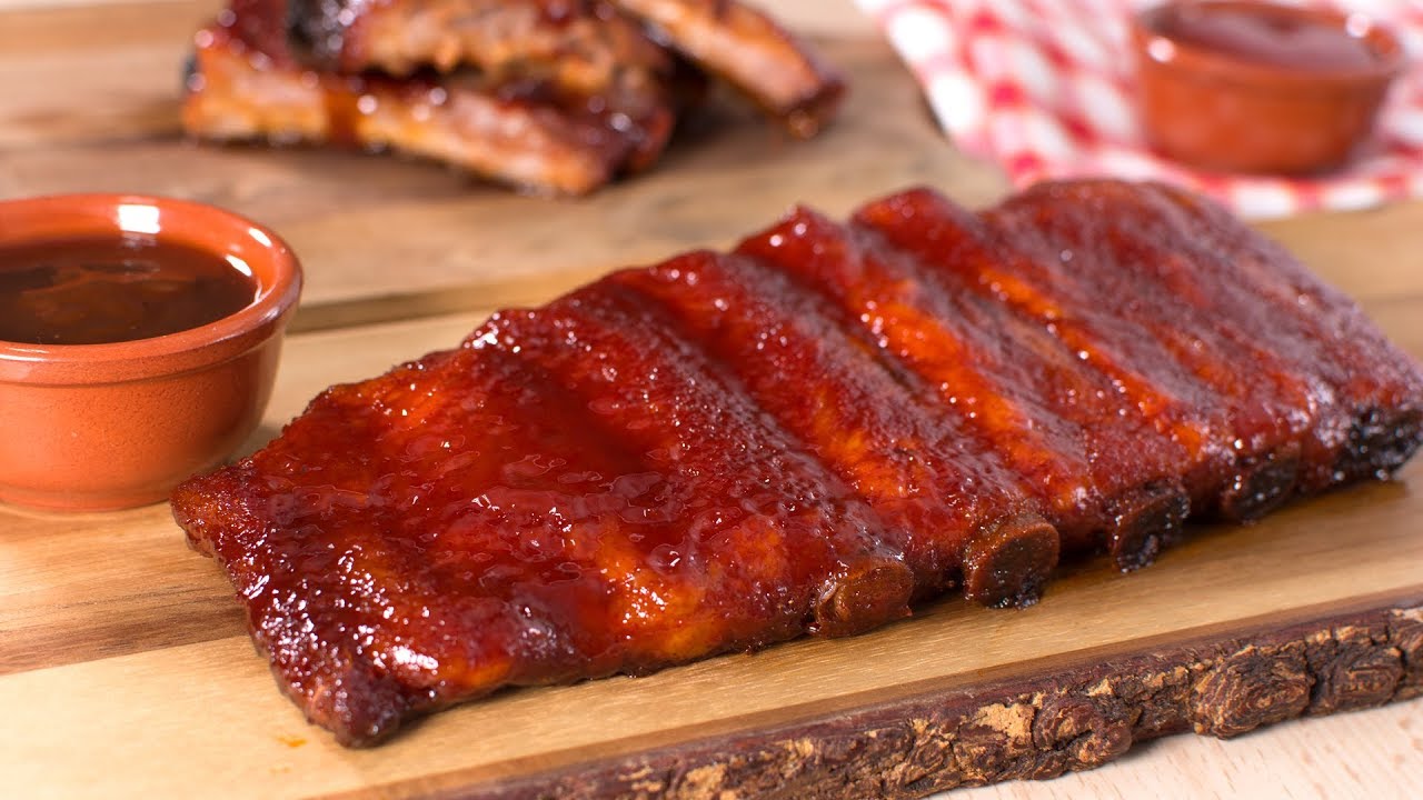 costillas a la barbacoa y miel