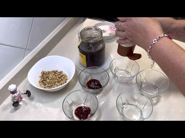 cuajada de nata queso y nueces