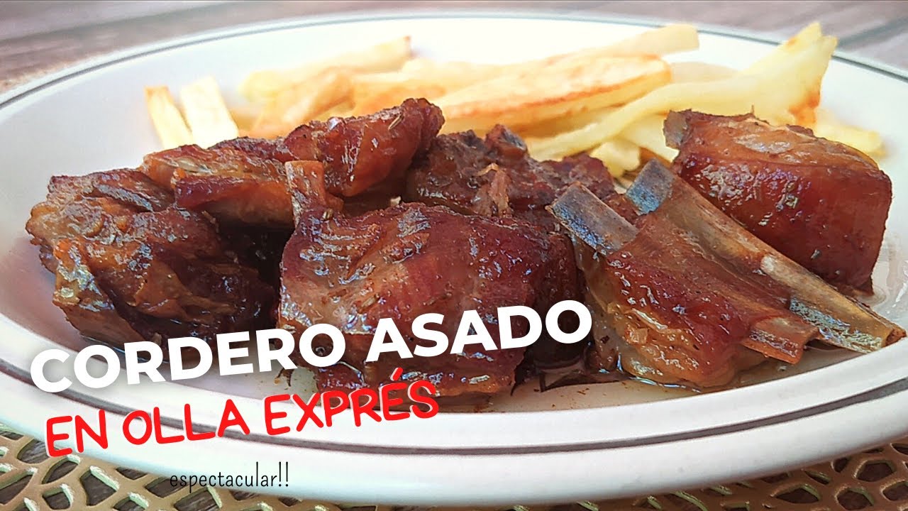 cuello de cordero en olla express