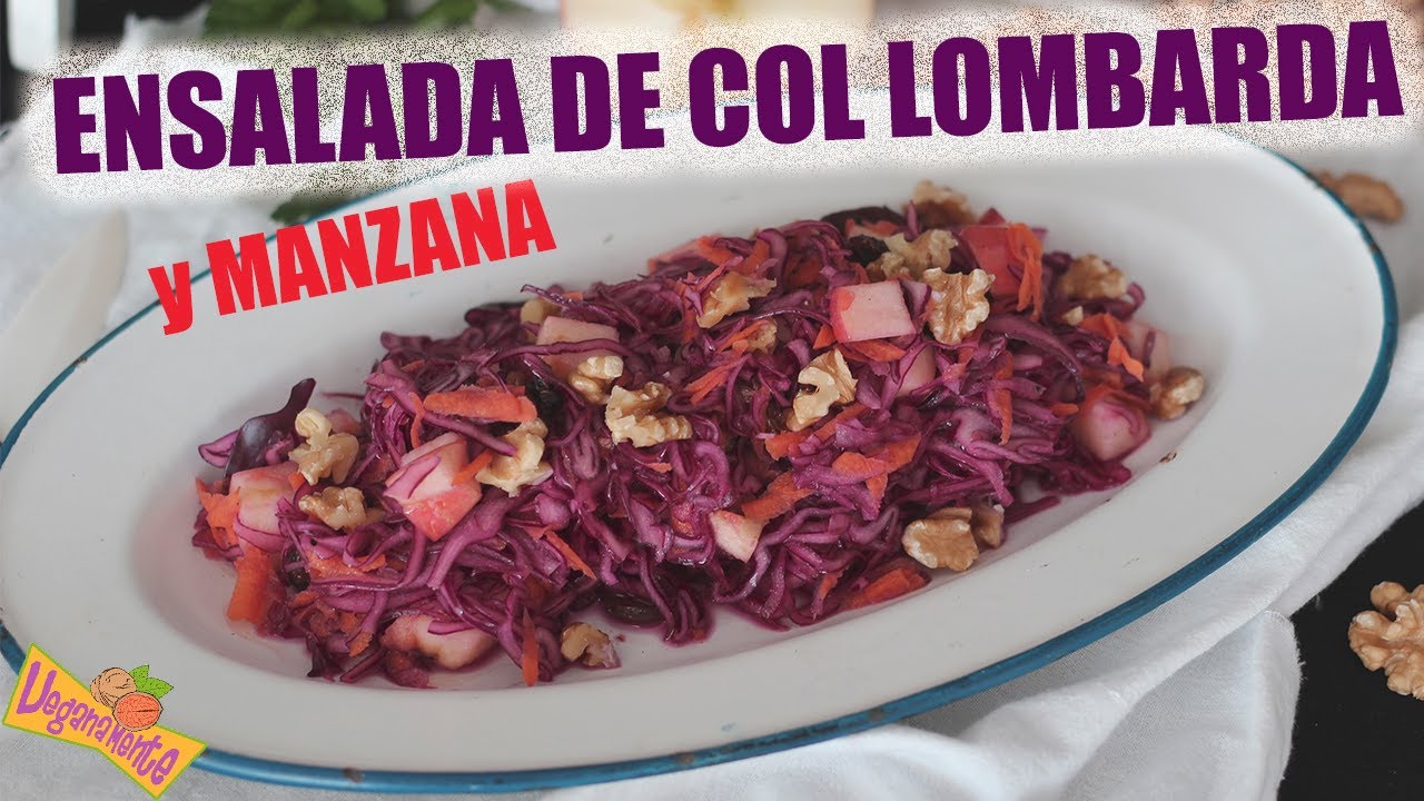 ensalada de col lombarda y manzana