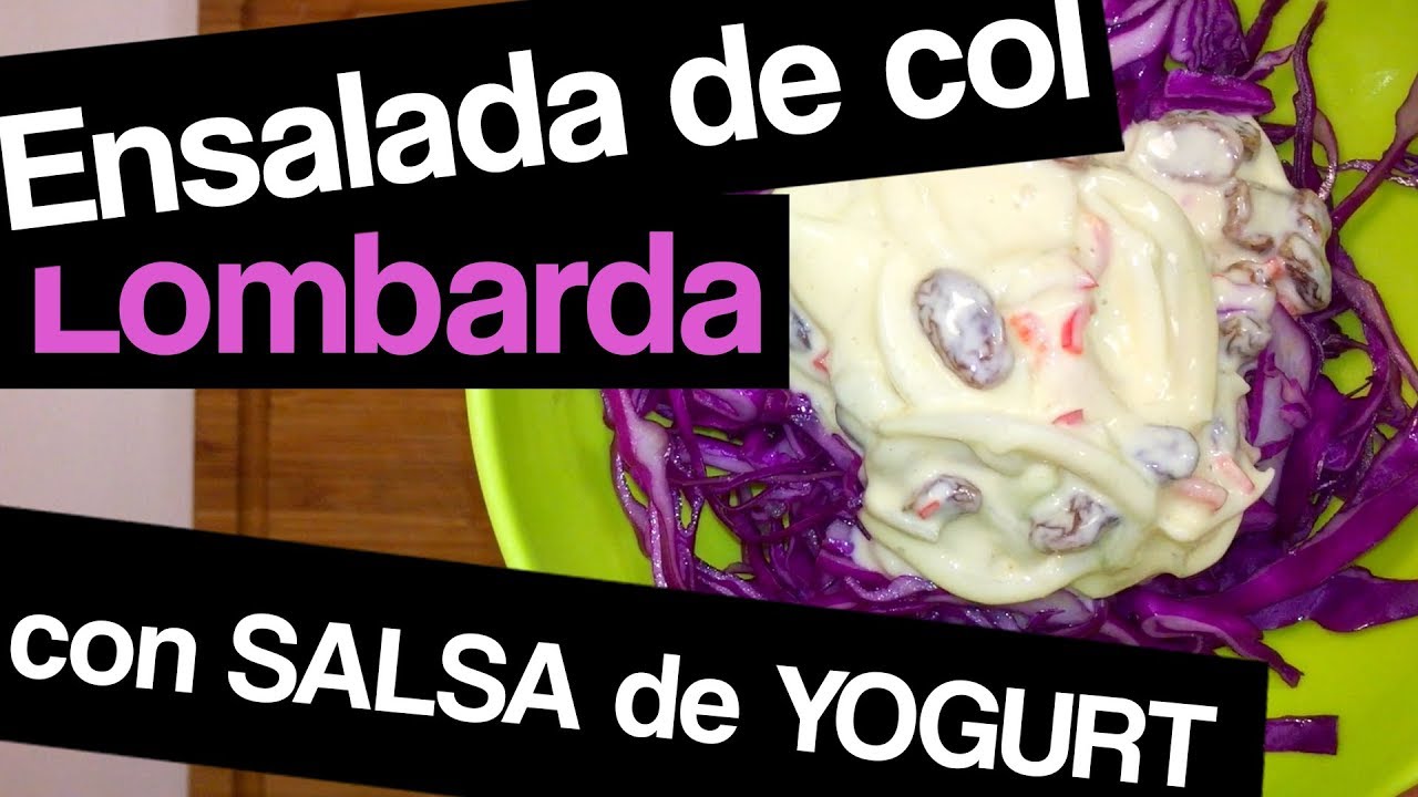 ensalada de col lombarda y yogur