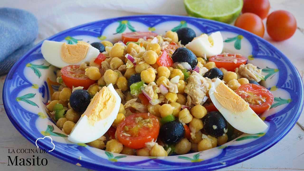 ensalada de garbanzos de bote para dieta