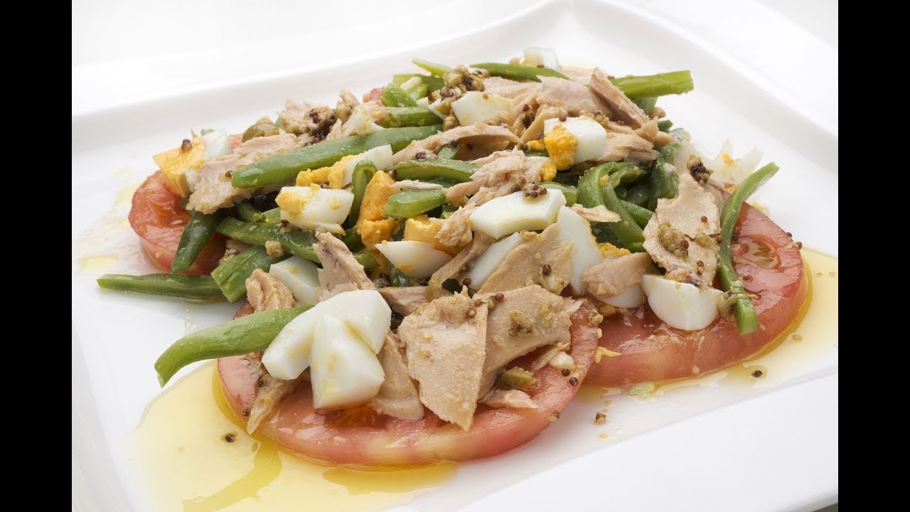 ensalada de judías verdes y tomate
