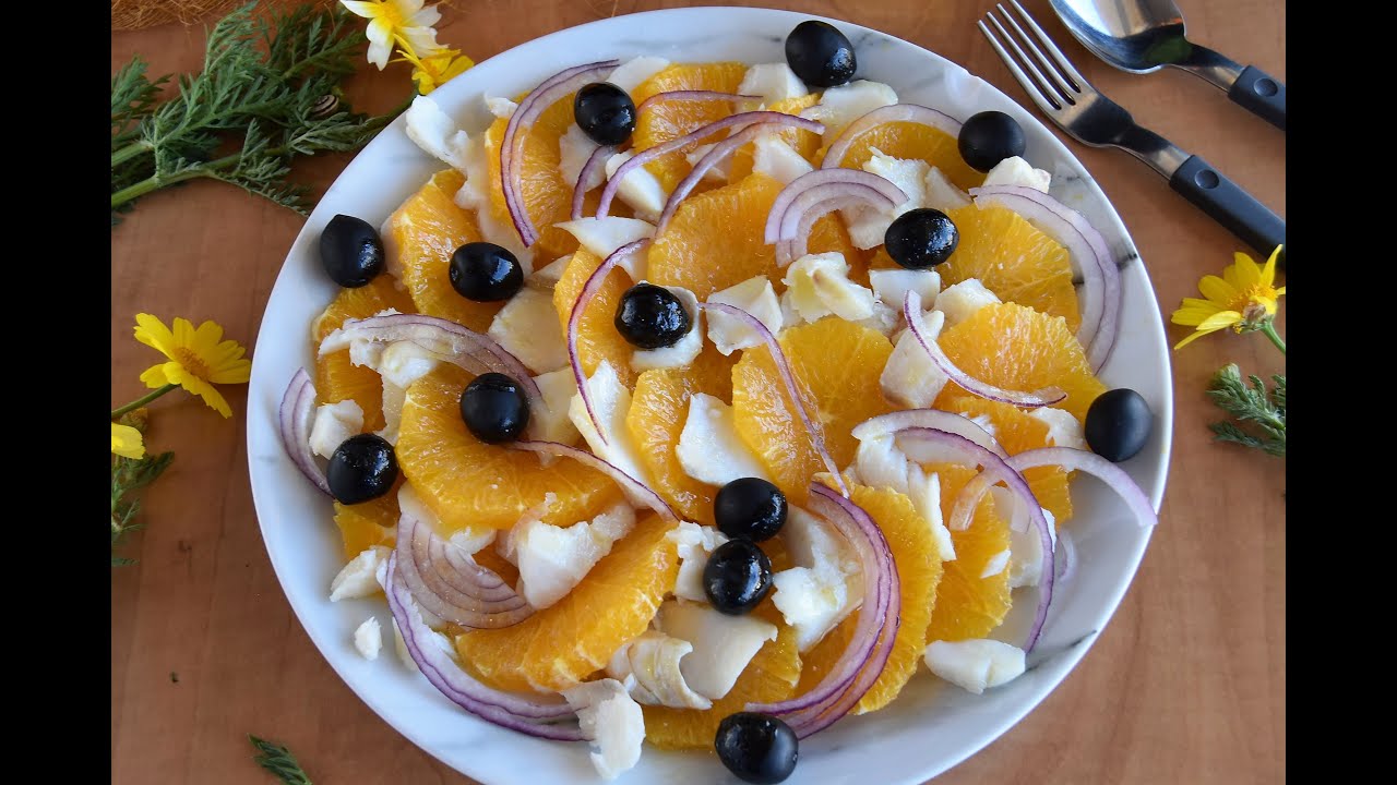 ensalada de naranja y bacalao ahumado