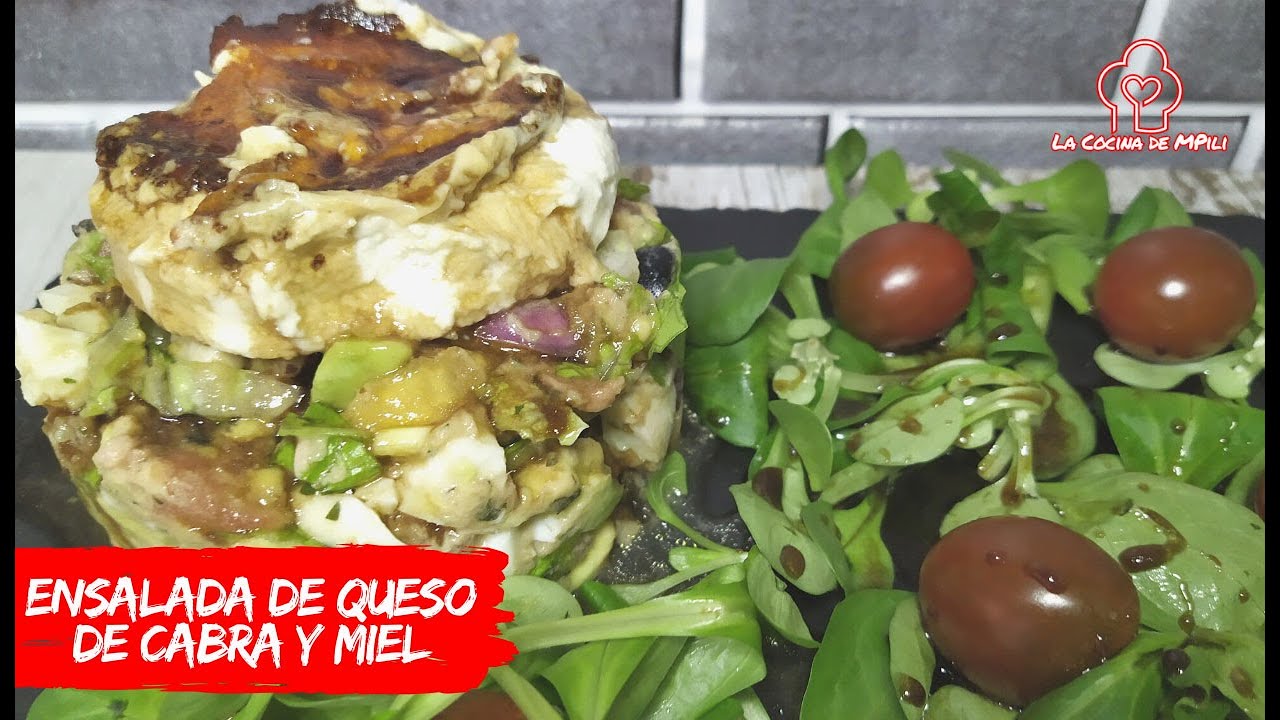 ensalada tibia de queso de cabra