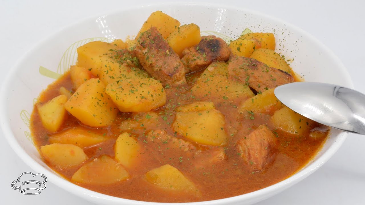 estofado de solomillo de cerdo con patatas