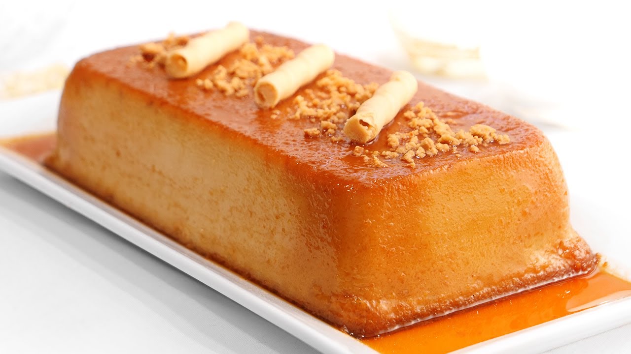 flan de turrón con flan royal