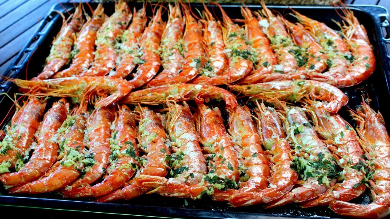 gambones al horno en 8 minutos