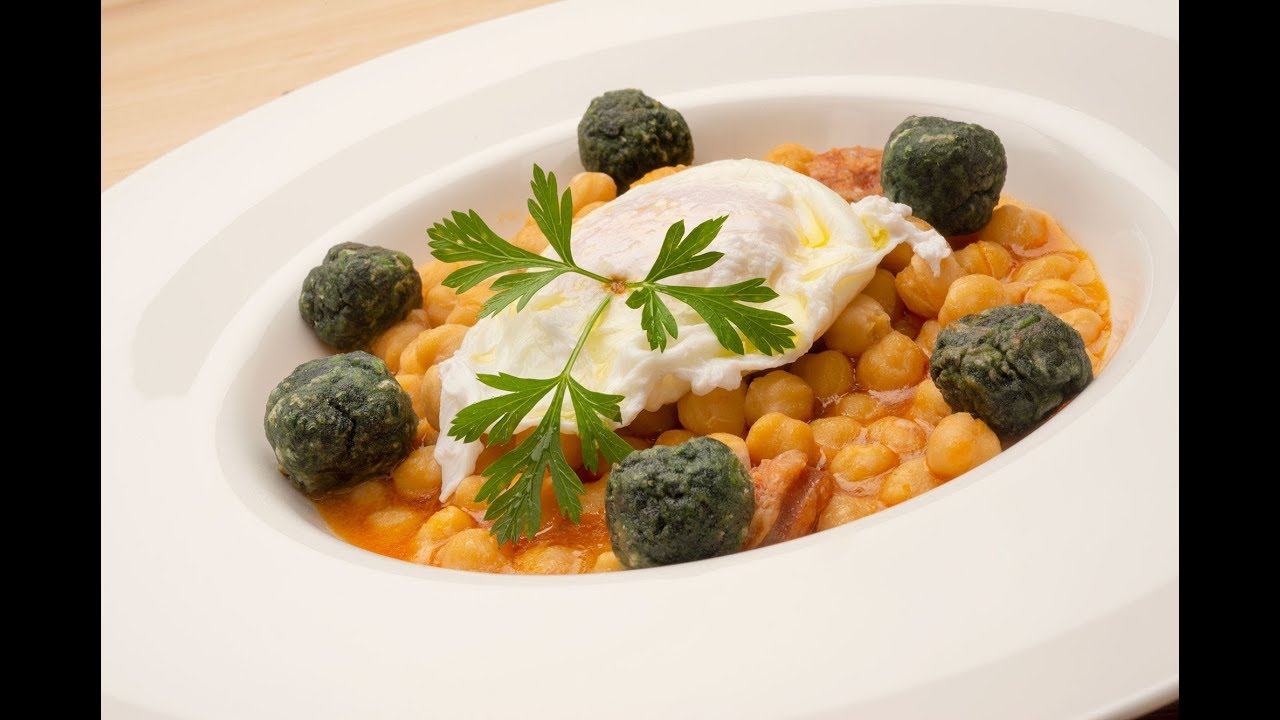 garbanzos con espinacas y huevo duro arguiñano