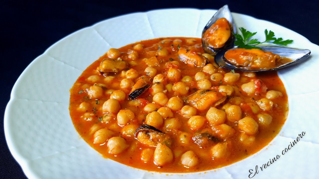 garbanzos con mejillones de karlos arguiñano