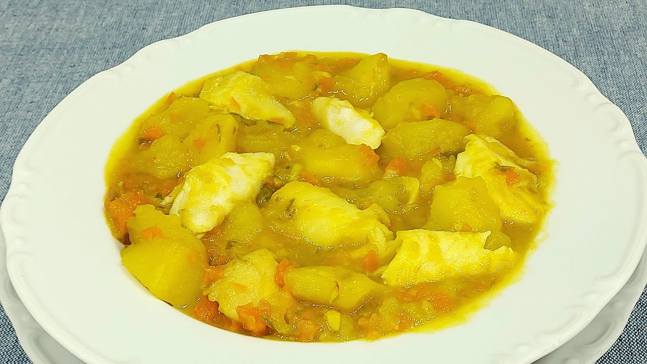 guiso de merluza con patatas y guisantes