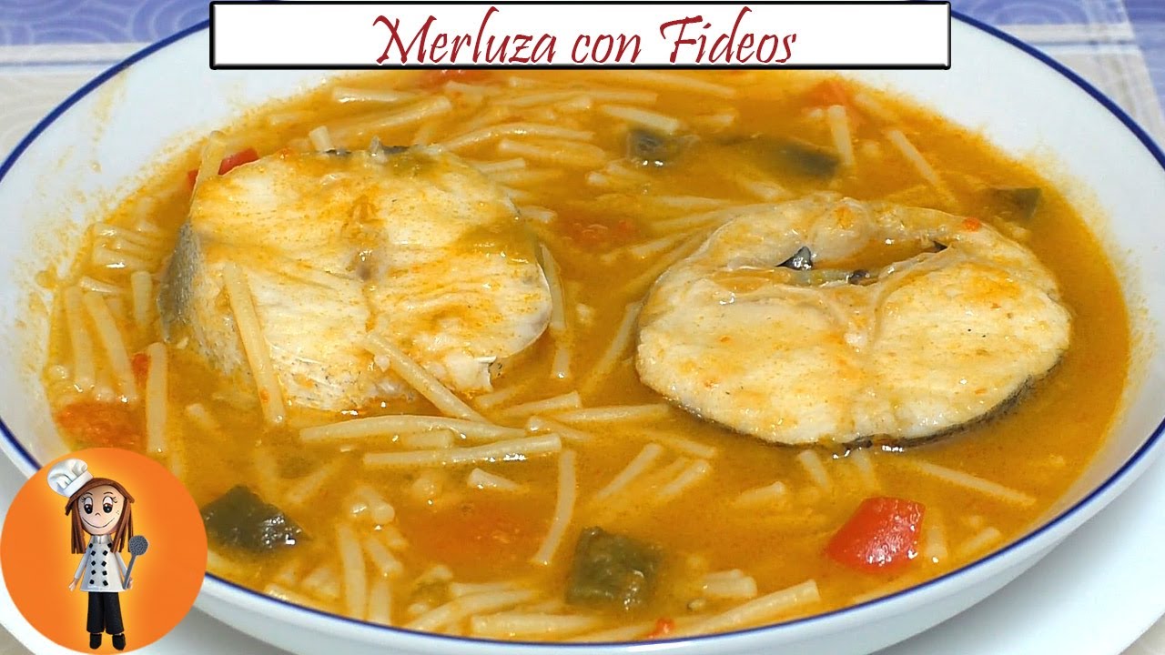guiso de pescado con fideos y patatas