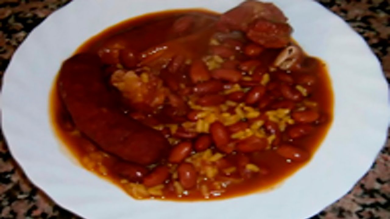 judías pintas con arroz en olla express