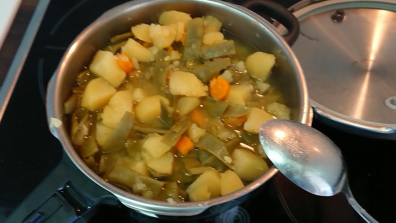 judias verdes con patatas olla expres