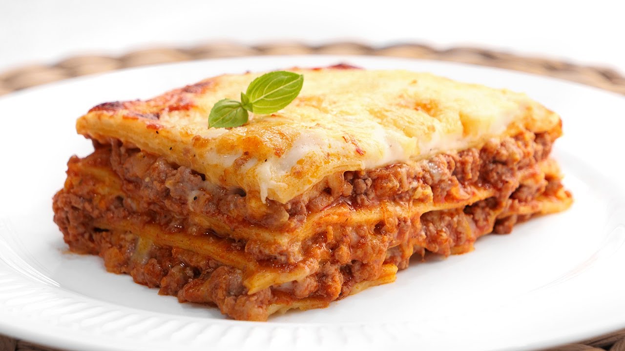 lasaña con nata en vez de bechamel