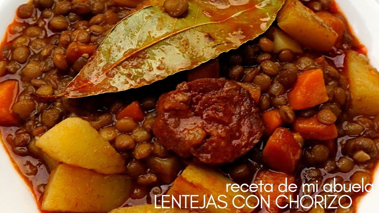 lentejas con verduras y chorizo en olla normal