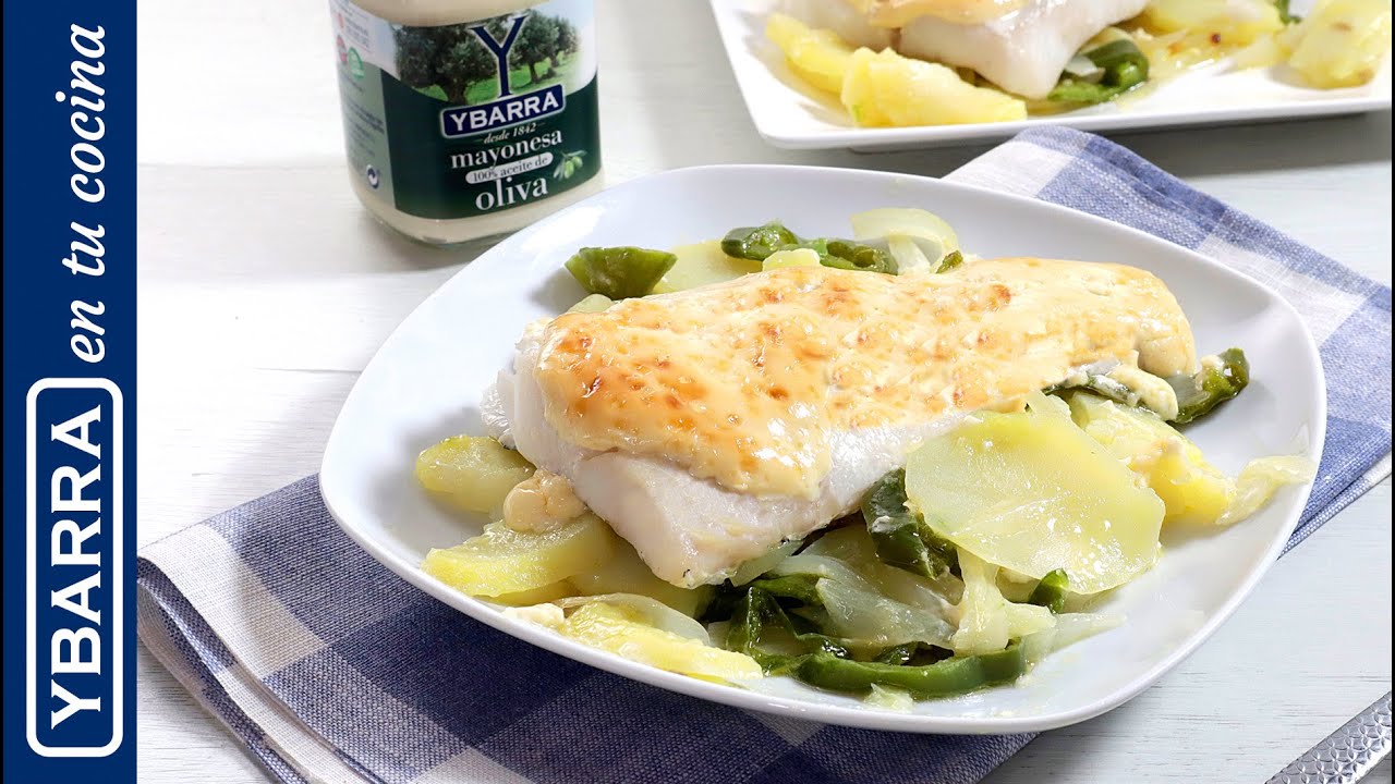 lomos de merluza al horno con mayonesa