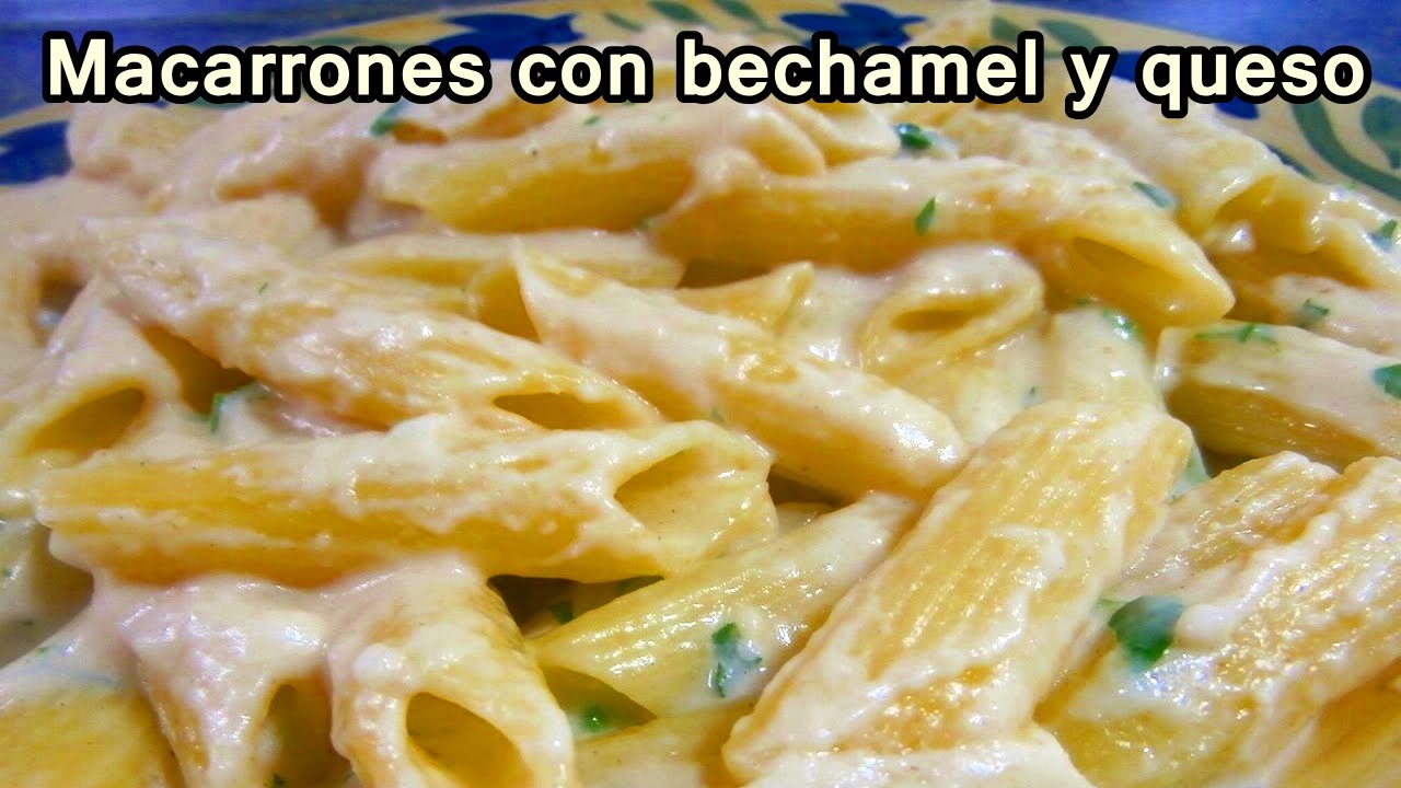 macarrones con bechamel y queso al horno