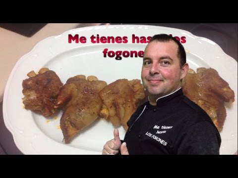 manitas de cerdo al horno crujientes