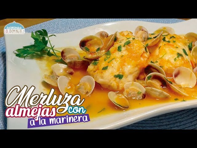 merluza con almejas a la marinera