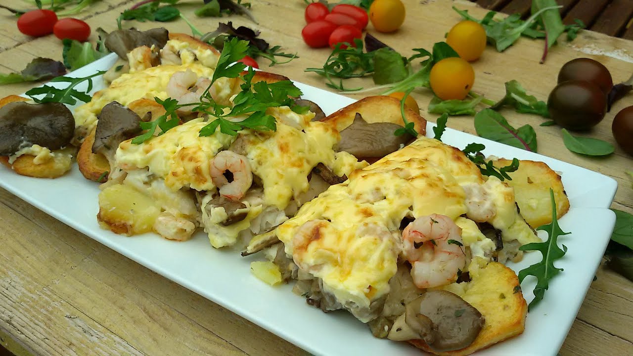 merluza rellena de setas y jamón