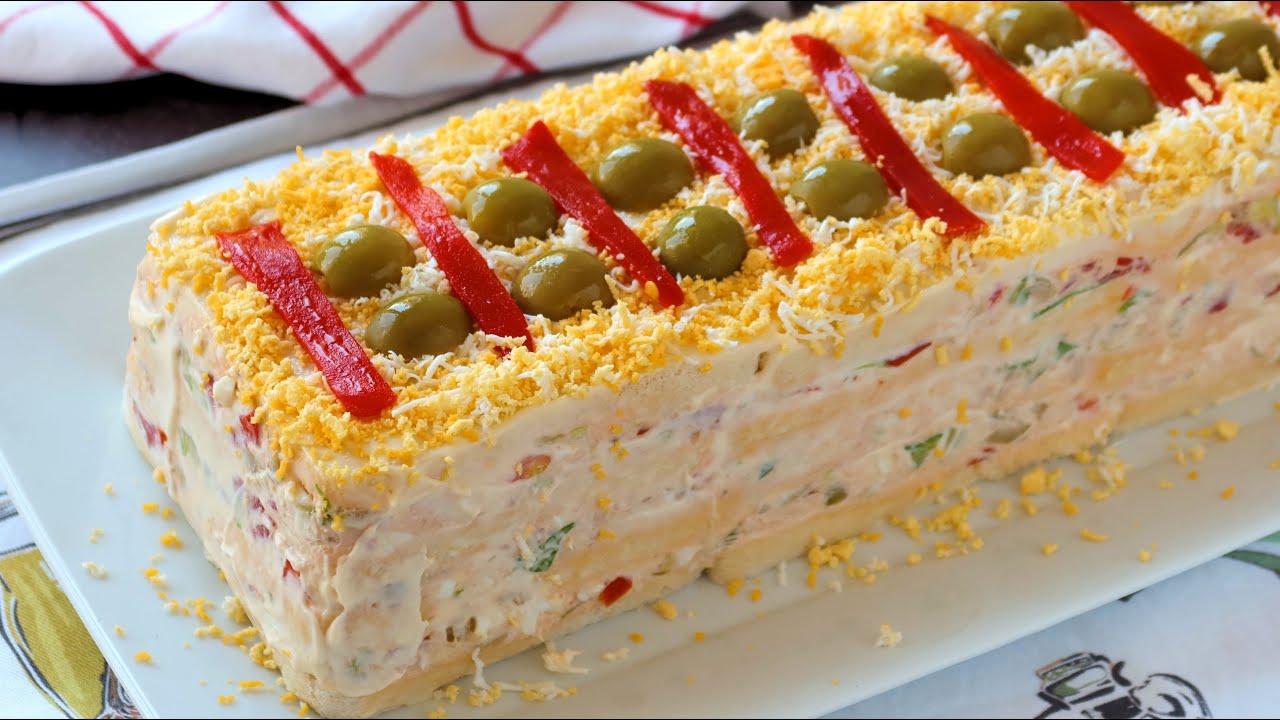 pastel de verano con pan de molde