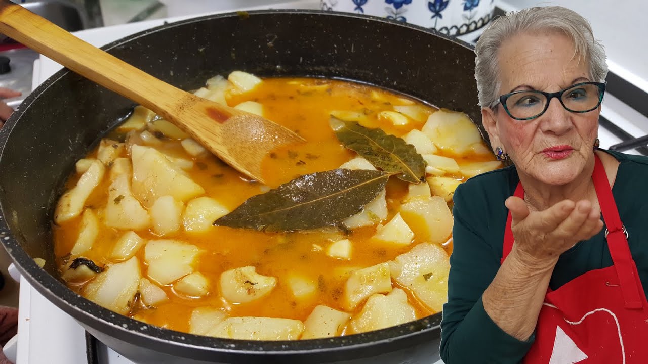 patatas con sepia de la abuela