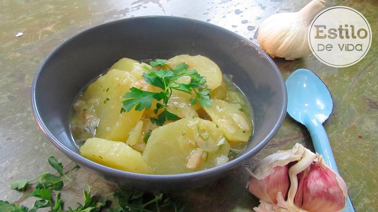 patatas en salsa verde sin pescado