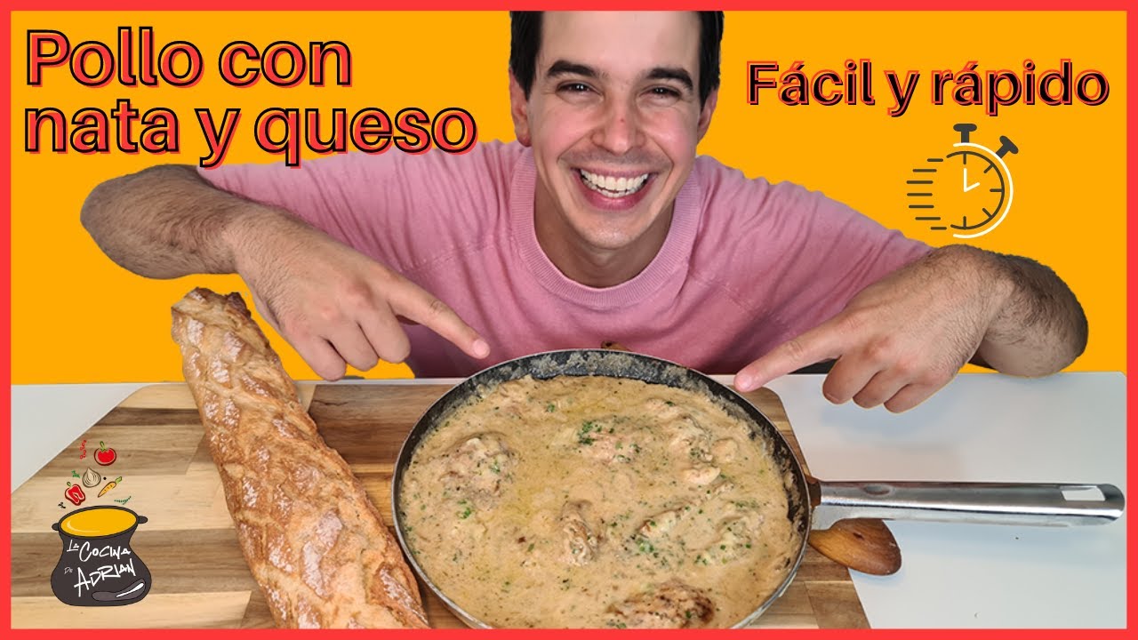 pechugas de pollo con nata y queso