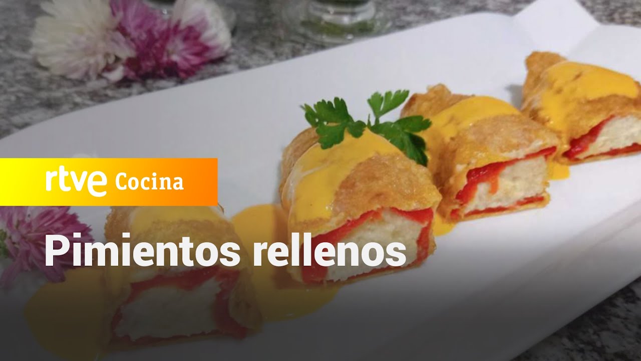 pimientos rellenos de merluza y gambas directo al paladar