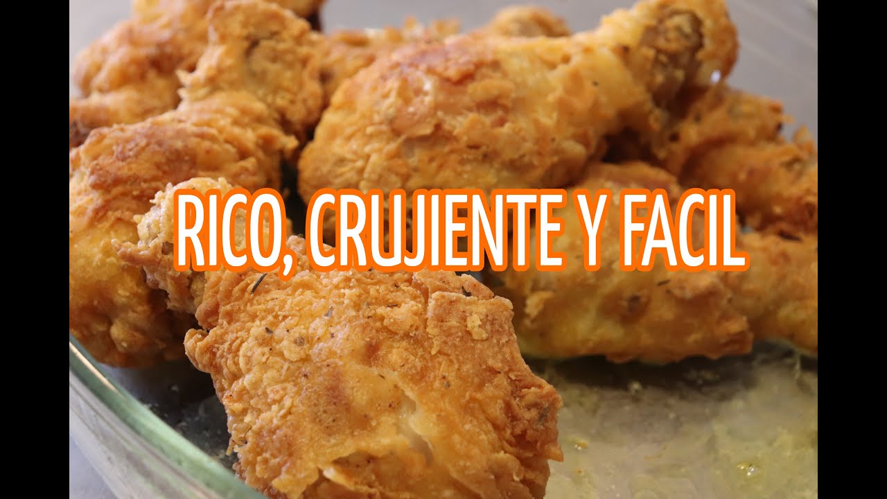 pollo rebozado con harina y huevo